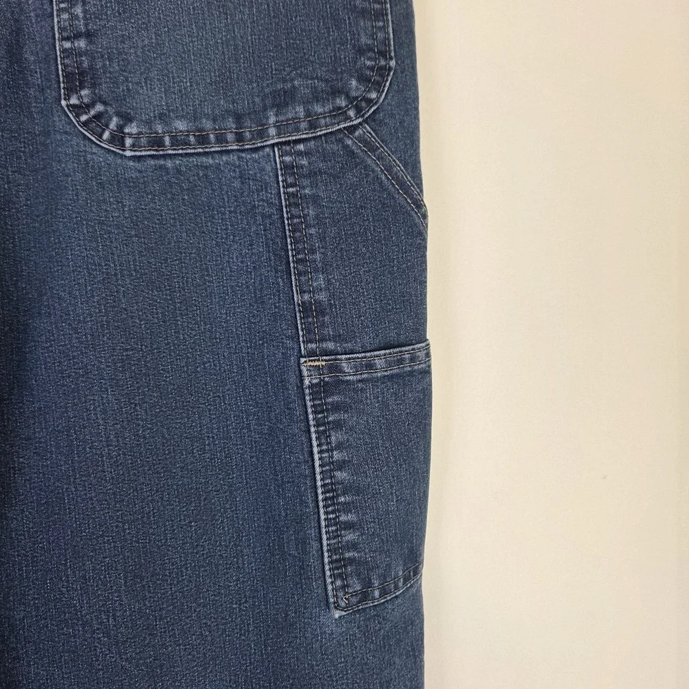 VTG Wrangler Carpenter Jeans 36 X 34 Cargo Mens Workwear Medium Wash